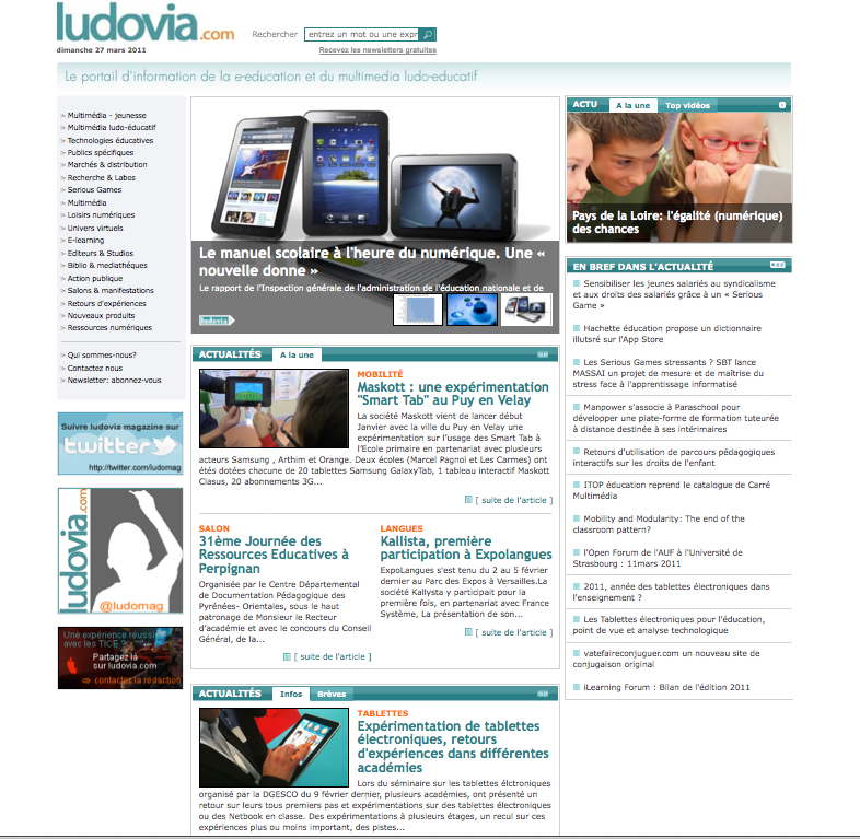 Nouvelle version de notre portail ludovia.com